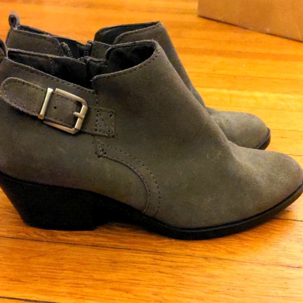 Sonoma Gray Suede Booties 7.5